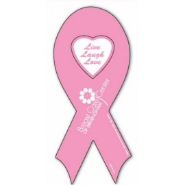 Promotional Screen Printed Auto Ribbon Magnet with Heart Shaped Center