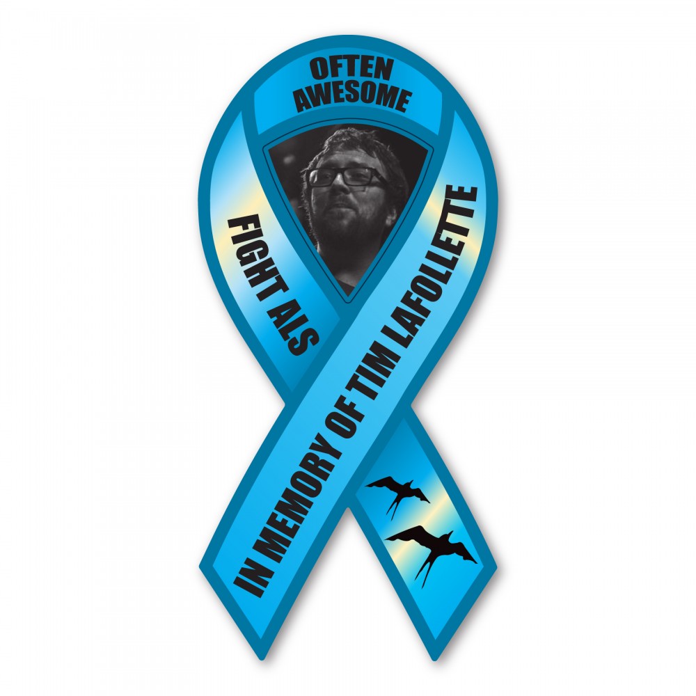 Logo Branded Ribbon w/Punch Out Magnet - 3.875" x 8" - 20 mil Logo Branded Ribbon w/Punch Out Magnet - 3.875" x 8" - 20 mil