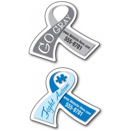 Logo Branded Awareness Magnet - Ribbon Shape (2.6875x2.25) - 25 Mil.