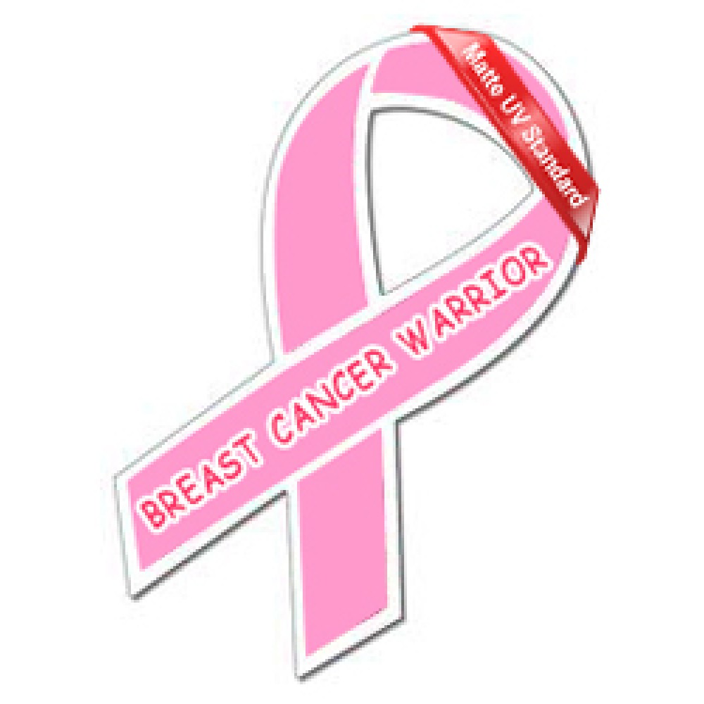 Magnet- 3.8x8 Awareness Ribbon - 55 mil OUTDOOR with Logo