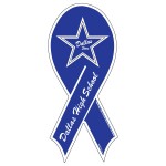 Screen Printed Auto Ribbon Magnet with Star Shaped Center Custom Imprinted