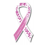 Promotional 4" x 8" Breast Cancer Awareness Ribbon Car Magnet, .30 Mil