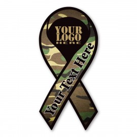 Personalized Camo Ribbon Magnet - 3 7/8" x 8" - 30 mil - Outdoor Safe