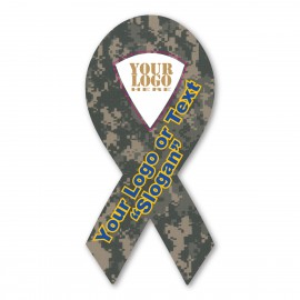 Camo Ribbon Magnet - 3 7/8" x 8" - 30 mil - Outdoor Safe with Logo
