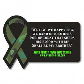 Customized Magnet - Rectangle with Awareness Ribbon Side (3.5625x2.45) - 30 Mil - Outdoor Safe