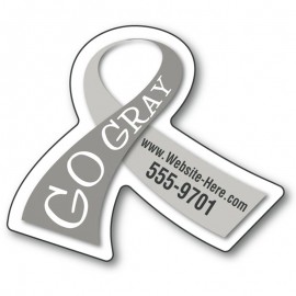 Custom Magnet - Awareness Ribbon Shape (2.6875x2.25) - 20 Mil