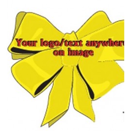Customized Christmas Bow Round Metal Photo Magnet (2 1/2")  Customized Christmas Bow Round Metal Photo Magnet (2 1/2")