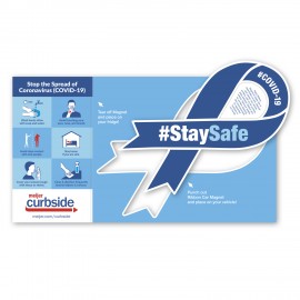 Rectangle Magnet w/ Ribbon Punch Out Car Magnet with Logo