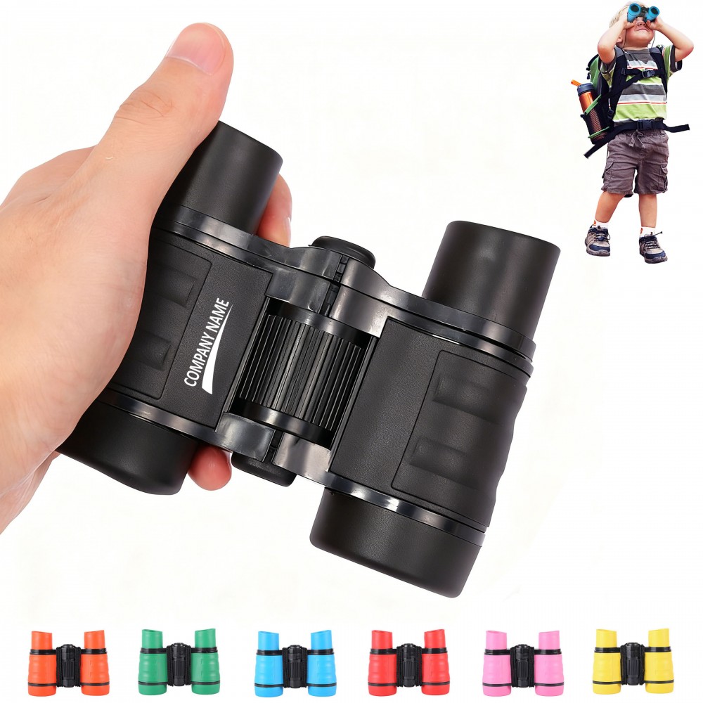 4X30 Children's Toy Binoculars with Rope Custom Imprinted