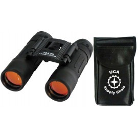 Black Binoculars with Ruby Coated Lenses in carrying case Custom Printed  Black Binoculars with Ruby Coated Lenses in carrying case Custom Printed