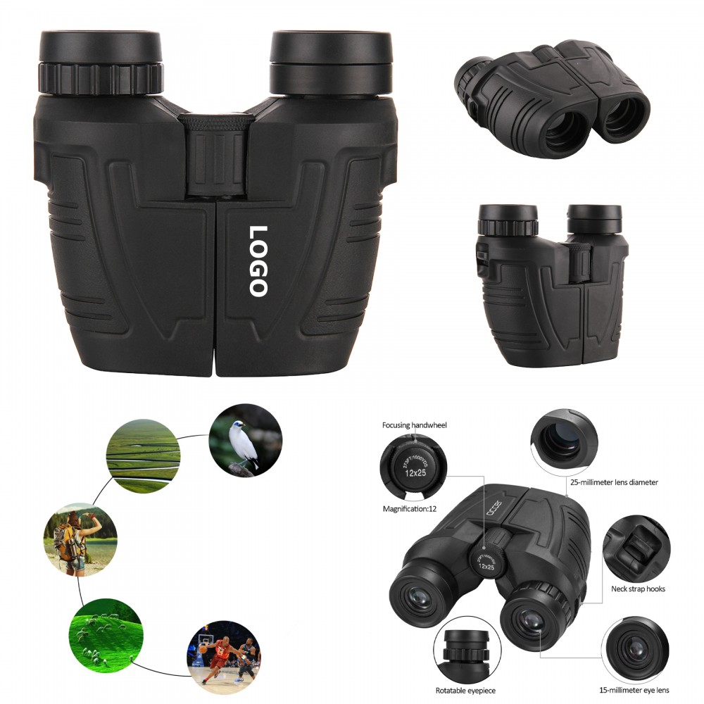 Custom Printed 12x25 Compact Binoculars
