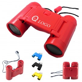 Custom Plastic Children Binocular W/ Lanyard