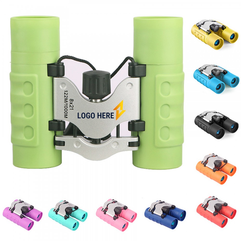 Logo Branded 8x HD Compact Shockproof Binoculars MOQ 10