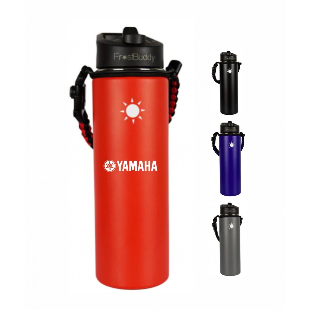Personalized Frost Buddy Sports Water Bottle with Paracord Carrier Sports Buddy