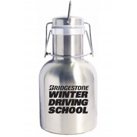 32oz Single Wall Stainless Steel Beer Growler with Logo