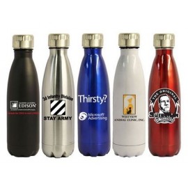 16 Oz. Double Wall Stainless Steel Vacuum Insulated Bottle with Logo