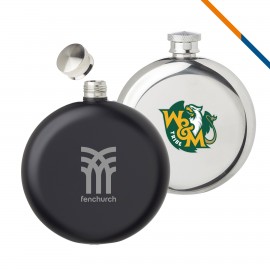 Comma Stainless Steel Hip Flask ¨C 5 OZ. with Logo  Comma Stainless Steel Hip Flask ¨C 5 OZ. with Logo