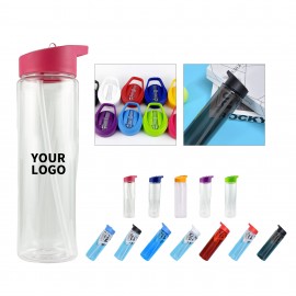 Promotional Sports Water Bottle With Straw Lid