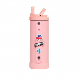 Customized Elemental 14oz Iconic Charm Bottle w/ Drinking Spout and Straw- Stainless Steel - Vacuum Insulated  Customized Elemental 14oz Iconic Charm Bottle w/ Drinking Spout and Straw- Stainless Steel - Vacuum Insulated