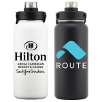 Personalized Atlantis 34oz Stainless Steel Double Walled Vacuum Insulated Bottle (White)