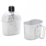 Logo Printed 32oz Aluminum Canteen w/Cover and Cup