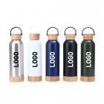 Bamboo-Base Sports Bottle 17 oz with Logo
