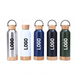 Bamboo-Base Sports Bottle 17 oz with Logo