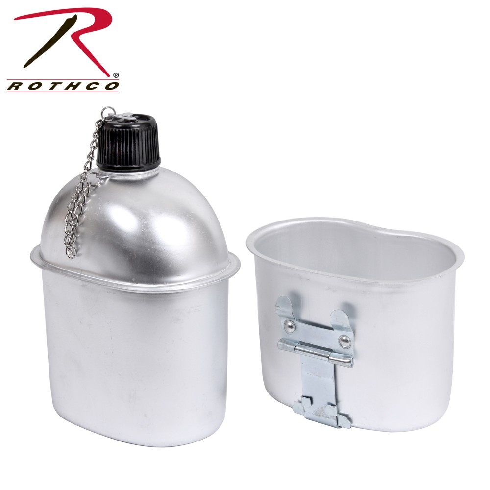 G.I. 1 Quart Style Aluminum Canteen Custom Branded G.I. 1 Quart Style Aluminum Canteen Custom Branded
