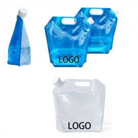 1.3 Gallon Outdoor Portable Folding Water Bag with Logo  1.3 Gallon Outdoor Portable Folding Water Bag with Logo