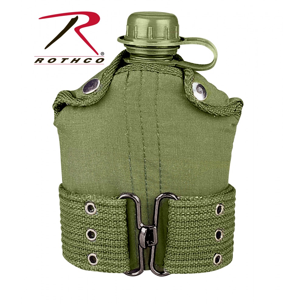 G.I. Style Plastic 1 Qt. Canteen & Pistol Belt Kit Custom Branded G.I. Style Plastic 1 Qt. Canteen & Pistol Belt Kit Custom Branded