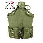 G.I. Style Plastic 1 Qt. Canteen & Pistol Belt Kit Custom Branded