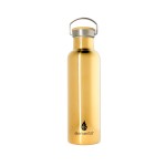 Custom Imprinted 25oz Gold Elemental Stainless Steel Insulated Bottle with Bamboo Cap
