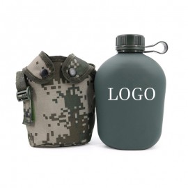 34 Oz Portable Aluminum Canteen with Reinforced Nylon Cover and Belt with Logo