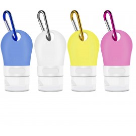 Customized 38ml Silicone Travel Bottle With Carabiner  Customized 38ml Silicone Travel Bottle With Carabiner
