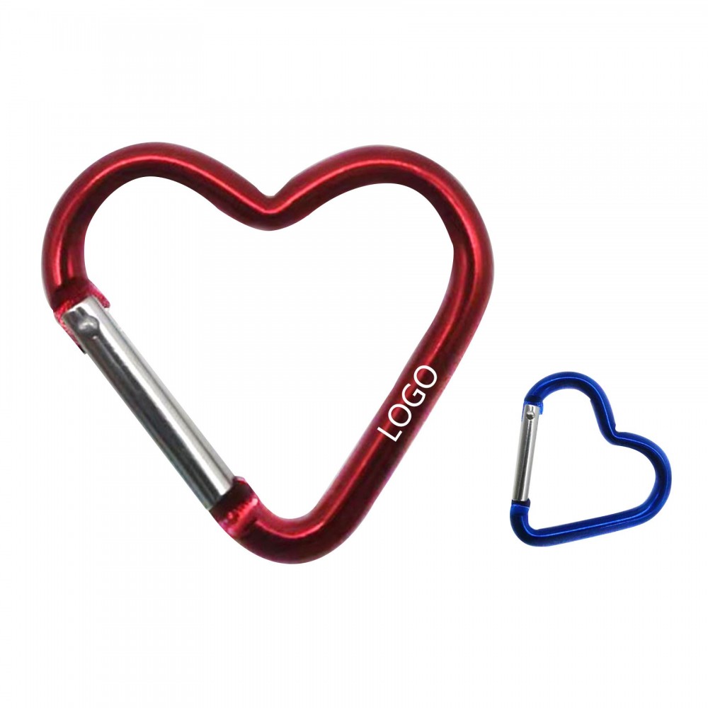 Personalized Heart-Shaped Aluminum Carabiners For Outdoor Adventures Personalized Heart-Shaped Aluminum Carabiners For Outdoor Adventures