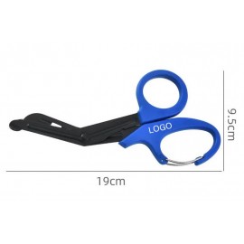 Trauma Shears Bandage Scissors w/Carabiner with Logo  Trauma Shears Bandage Scissors w/Carabiner with Logo