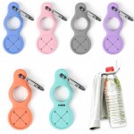 Custom Silicone Water Bottle Carrier with Carabiner