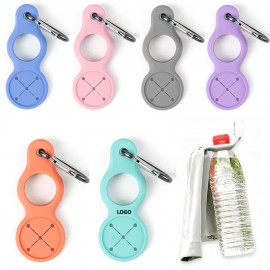 Custom Silicone Water Bottle Carrier with Carabiner