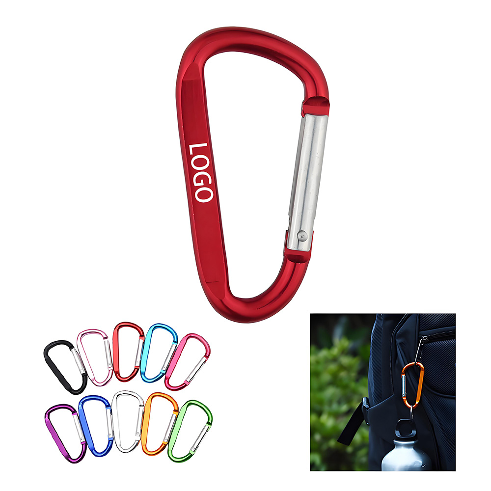 Promotional Sturdy 1/5 lbs D Shape Aluminum Carabiner