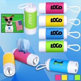 Customized Pet Waste Bag Dispenser w/Flashlight & Carabiner  Customized Pet Waste Bag Dispenser w/Flashlight & Carabiner