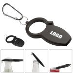 Stylish Tin Can Bottle Cap Opener With Carabiner with Logo