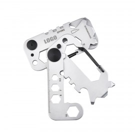 Folded Card Tool Kit Carabiner with Logo  Folded Card Tool Kit Carabiner with Logo