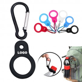 1'' Detachable Silicone Portable Hydrate Bottle Holder Carabiner with Logo  1