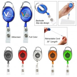 Personalized Clip-On Retractable Badge Holder-Translucent  Personalized Clip-On Retractable Badge Holder-Translucent