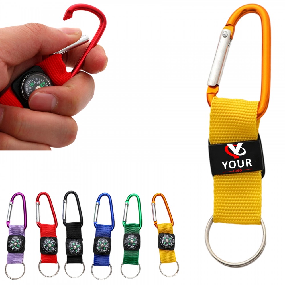 Carabiner With Compass with Logo