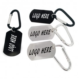 Carabiner Awareness Dog Tags with Logo  Carabiner Awareness Dog Tags with Logo