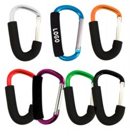 Aluminum Carabiner Clip & Stroller Hook with Logo Aluminum Carabiner Clip & Stroller Hook with Logo