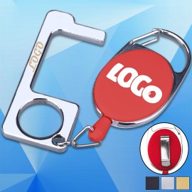 PPE Door Opener Closer No-Touch w/ Badge Reel Carabiner with Logo  PPE Door Opener Closer No-Touch w/ Badge Reel Carabiner with Logo