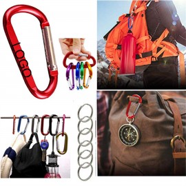 Logo Branded Aluminum D-Shape Carabiners