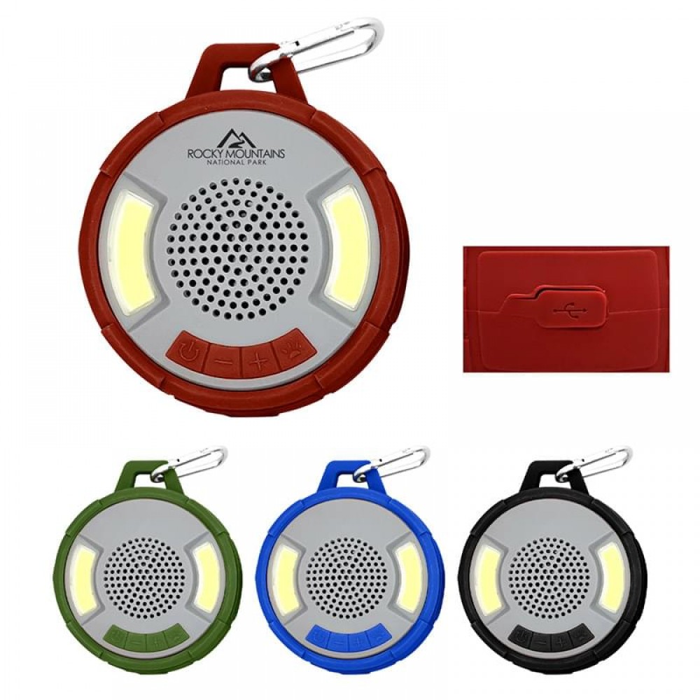 Personalized Outdoor Wireless Speaker With COB Light